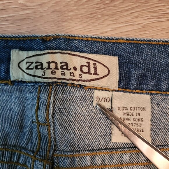 Vtg Zana Di Jeans Size 9 10 Flare High Rise Dragon Fly Embroidered 80's 90's - Picture 5 of 10